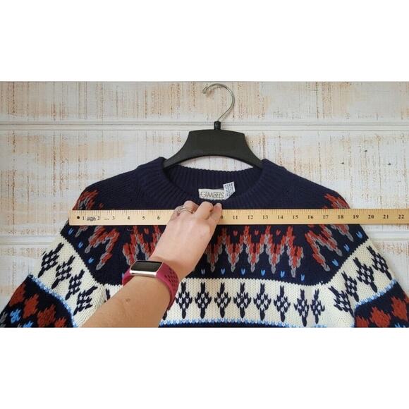 Vintage Rare‎ Gimbels Grandpa Sweater Chunky Ski Sweater Crewneck Sweater - Picture 6 of 14